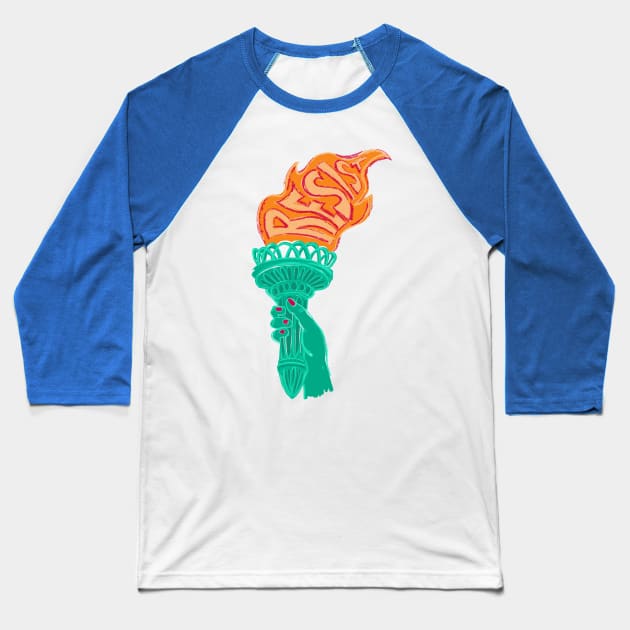 Resist Baseball T-Shirt by IllustratedActivist